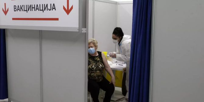 Serbia opens Covid-19 vaccination point at a shopping center