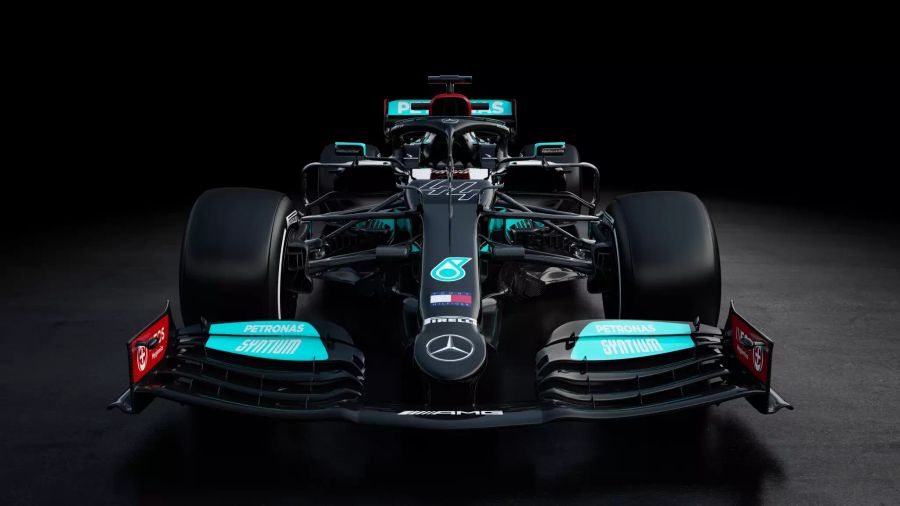 Der Mercedes W12 von Lewis Hamilton und Valtteri Bottas.