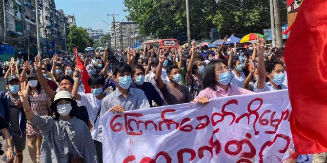 Protest gegen Militärjunta in Myanmar