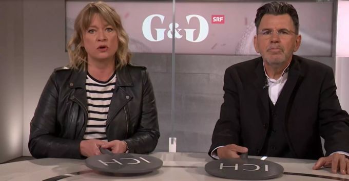 Daniela Lager und Stephan Klapproth im Quiz. danial
