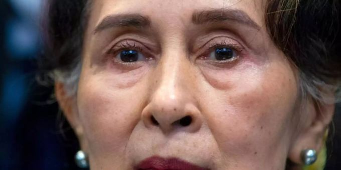Aung San Suu Kyi Ende 2019. Foto: Peter Dejong/AP/dpa Aung San Suu Kyi Ende 2019. Foto: Peter Dejong/AP/dpa