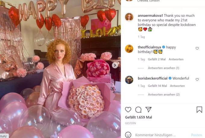 Anna Ermakova feierte ihren 21. Geburtstag. anna
