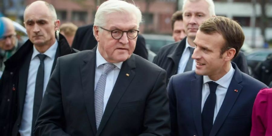 Steinmeier und Macron 2018 in Berlin