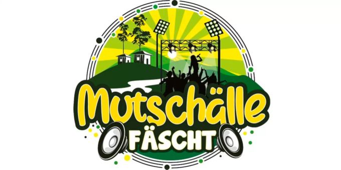 Das Logo des diesjährigen «Mutschälle Fäscht» auf dem Mutschellen. Mutschellen