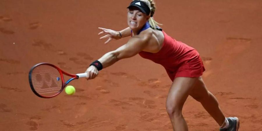 Steht beim Sandplatz-Turnier in Madrid in der zweiten Runde: Angelique Kerber. Foto: Thomas Kienzle/AFP-Pool/dpa