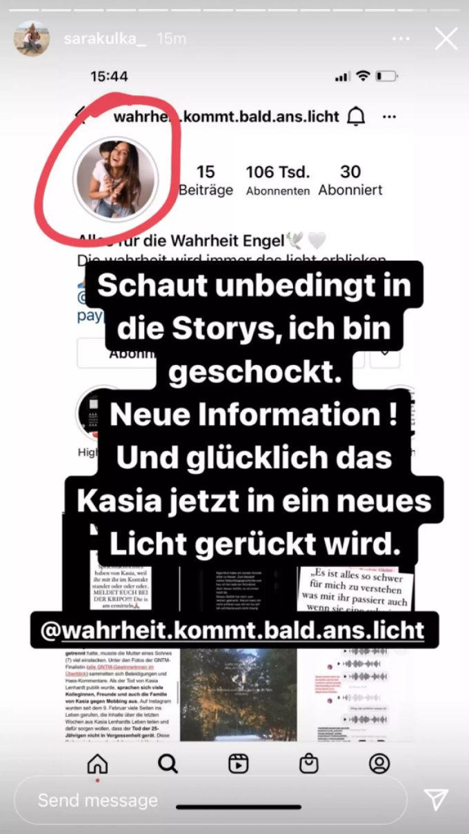 Im Netz wird über Kasias Tod gerätselt. sara