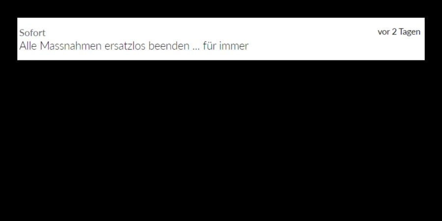 Für diesen Nau-Leser könnten auch gleich alle Massnahmen aufgehoben werden.