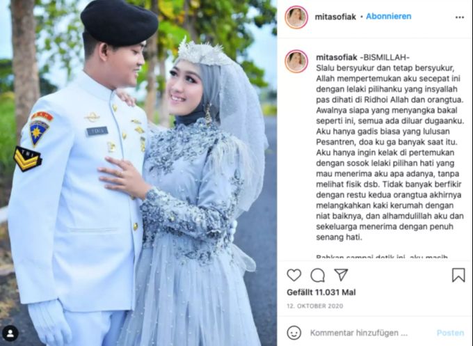 Gemeinsame glückliche Tage. Mita Sofia mit ihrem Ehemann bei ihrer Hochzeit. u-boot bali