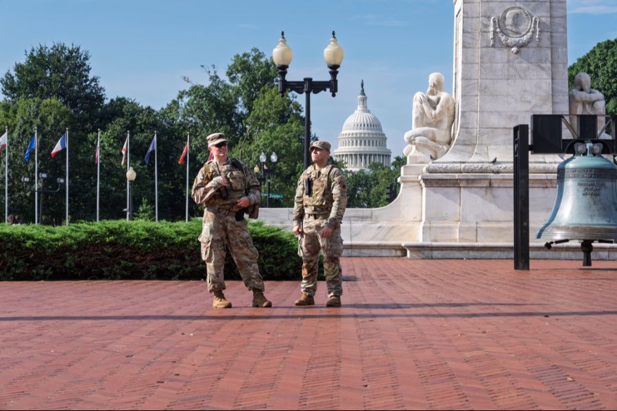 Die Nationalgarde soll in der US-Hauptstadt Washington für Recht und Ordnung sorgen.