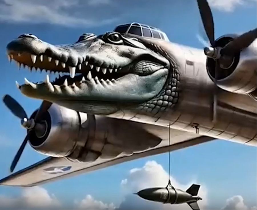 Drei bekannte Figuren aus dem «Italian Brainrot»: Bombardiro Crocodilo ...