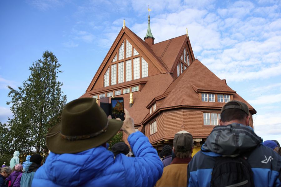 Die Kirche von Kiruna ist das bekannteste Gebäude der Stadt.
