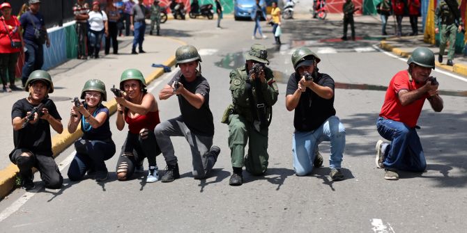 Venezuelan Armed Forces deploy in a caravan through Caracas for training in local communities
