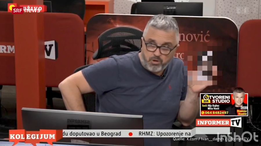 Ein serbisches Staatsfernsehen liess Nacktbilder der Studentin national zeigen.
