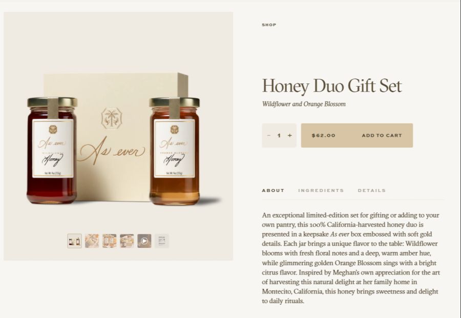 Für Aufsehen sorgt ein Geschenkset mit rund 500 Gramm Honig für umgerechnet 50 Franken.