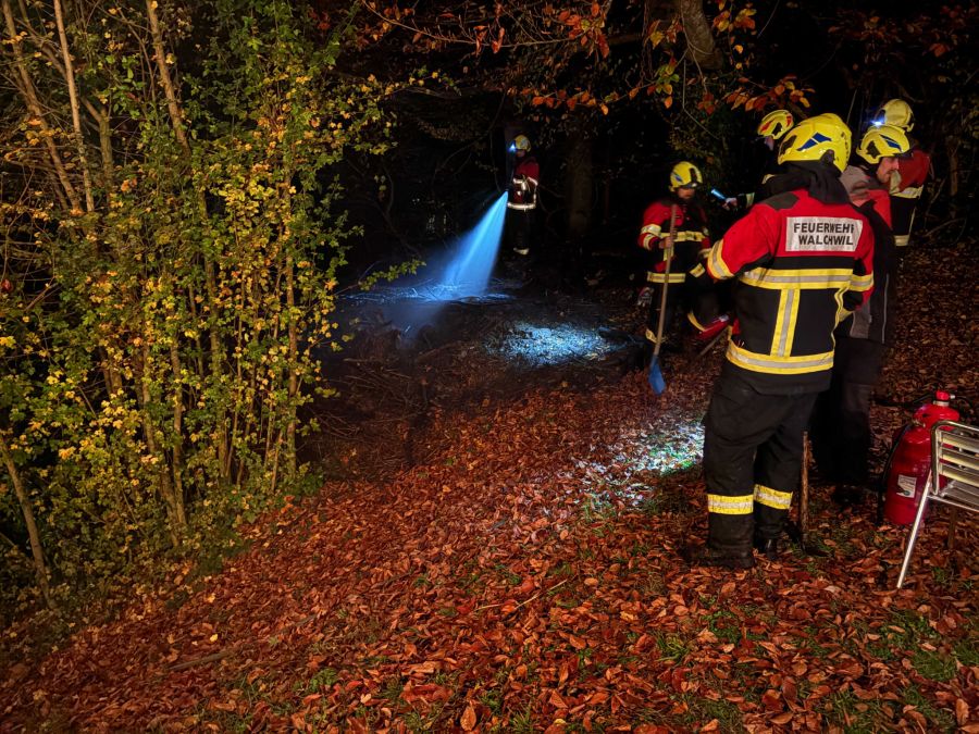 Brand in Komposthaufen