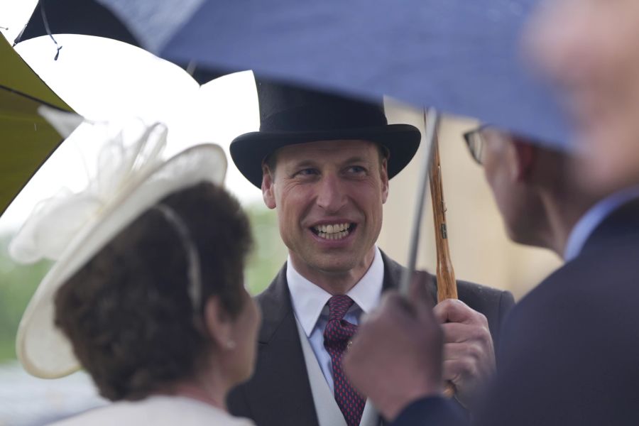 Prinz William bei einer Gartenparty. Der künftige König geht auch ohne seine Kate seinen Pflichten nach.