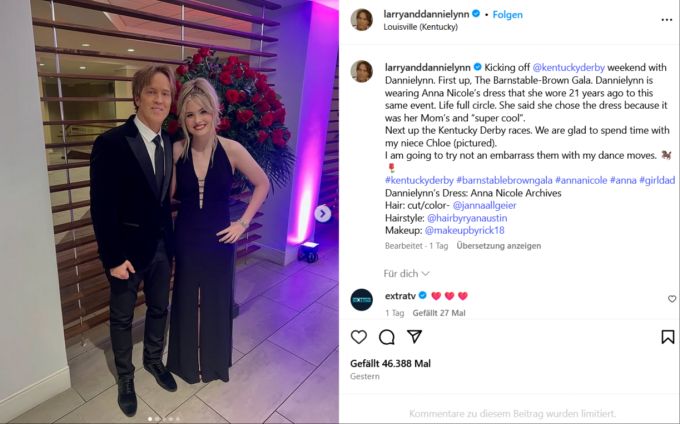 Anna Nicole Smiths Tochter Dannielynn und ihr Vater Larry Birkhead. anna nicole smiths tochter