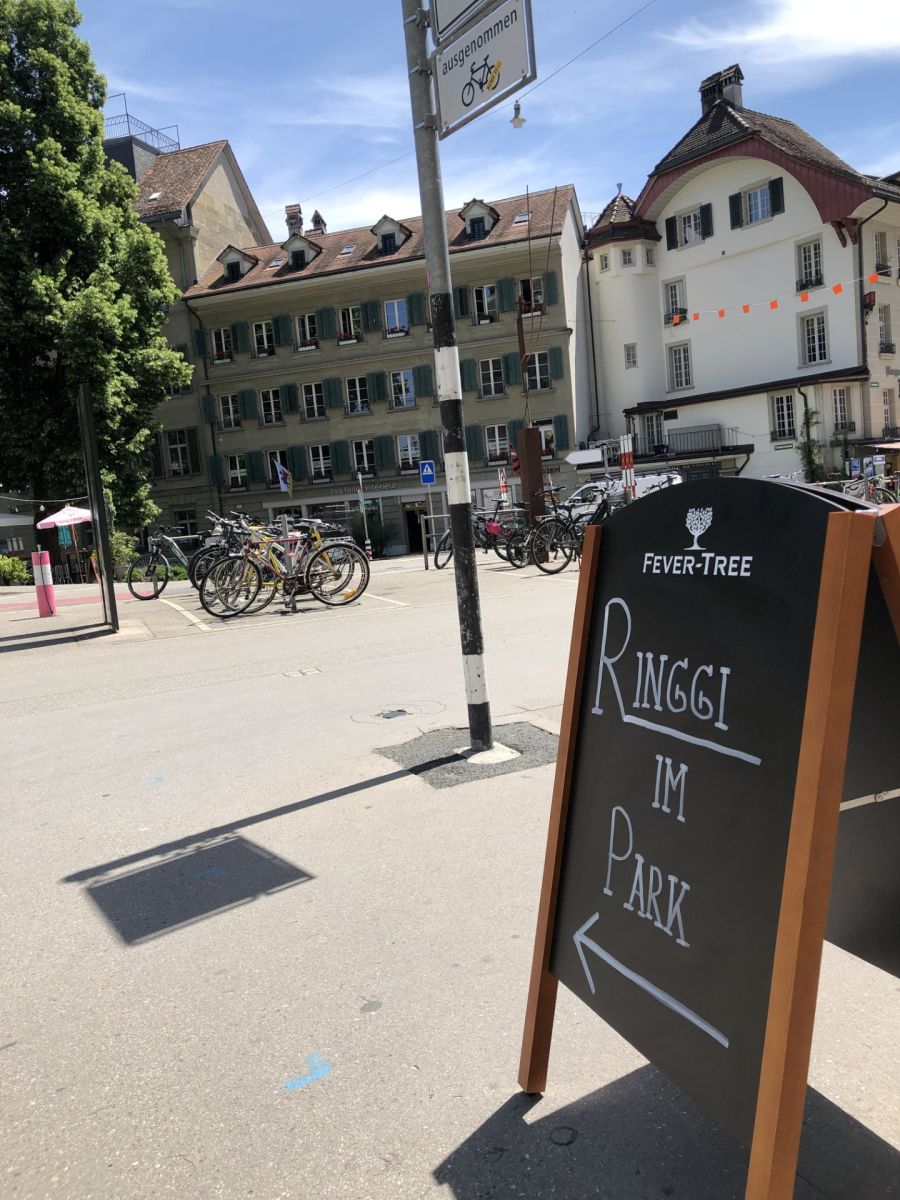Das Restaurant Ringgenberg weist Kunden zum Ringgi im Park.