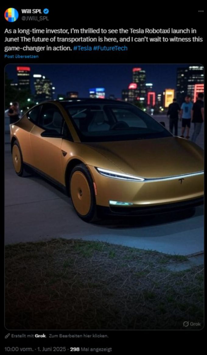 Teslas Robotaxi-Pläne werden an der Wall Street skeptisch aufgenommen. Robotaxi Tweet Wall Street
