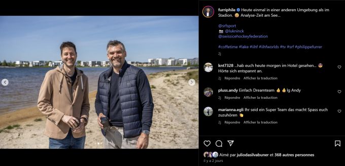 Kommentieren die Spiele der Eishockey-Nati: Reto Müller und Ex-Nationalspieler Philippe Furrer. Eishockey WM Philippe Furrer