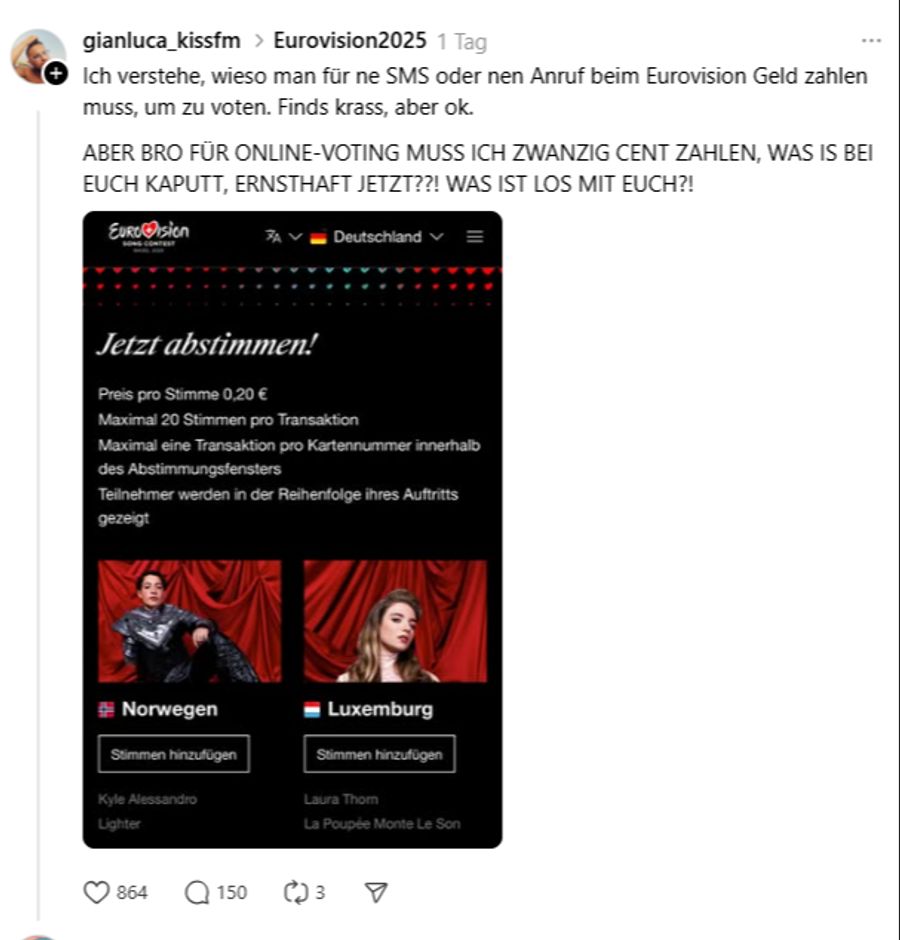 Der deutsche Radiomoderator Gianluca Meli macht auf Threads seinem Ärger Luft.