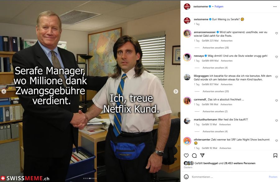 Zeki schaut wohl lieber Netflix-Serien als die SRF-Tagesschau ...