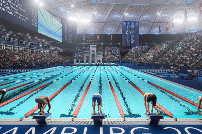 In Hamburg wurden die Entwürfe für die neue Arena rund um die Olympia-Bewerbung vorgestellt. arena hamburg