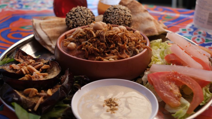 Ein absolutes Highlight: Koshari - das Nationalgericht Ägyptens.