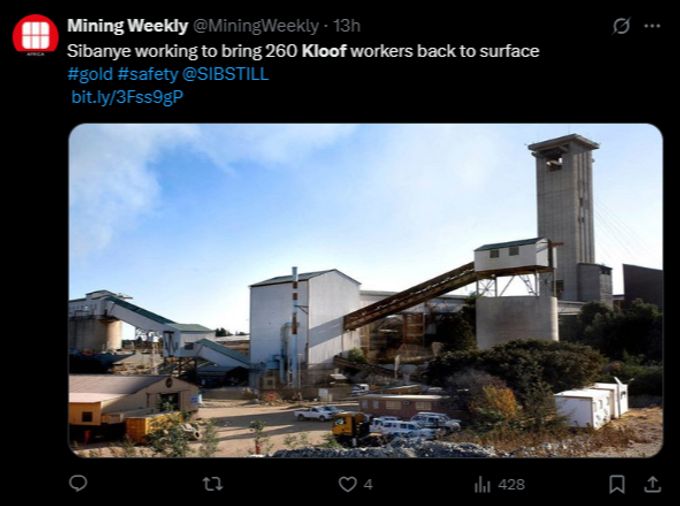 In Südafrika konnten 260 Bergleute aus einer Mine befreit werden. südafrika mine