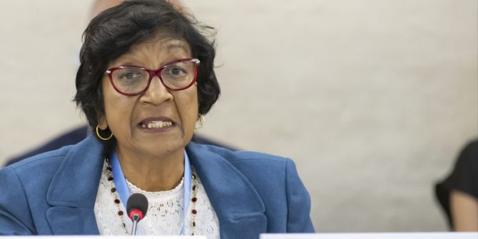 Die Vorsitzende Navi Pillay (83)