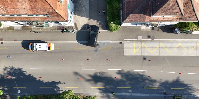 Unfallstelle in Zürich
