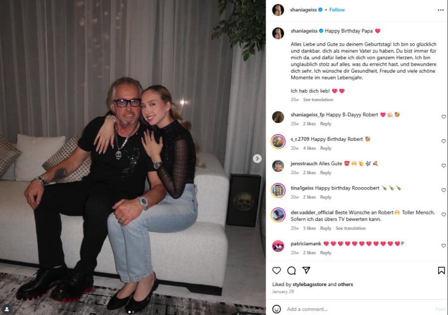 Shania Geiss macht sich um ihren Vater grosse Sorgen.