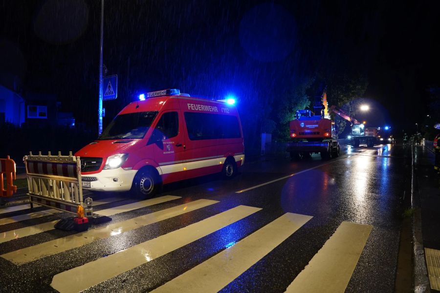 In der Nacht auf Samstag regnete es in Meckenbeuren (D) in Strömen.