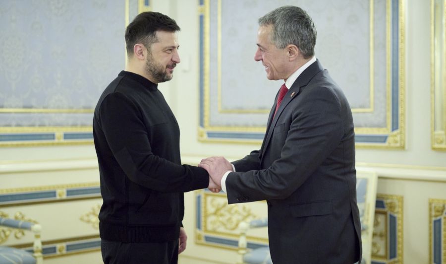 Bereits getroffen hat Aussenminister Ignazio Cassis den ukrainischen Präsidenten Wolodymyr Selenskyj.