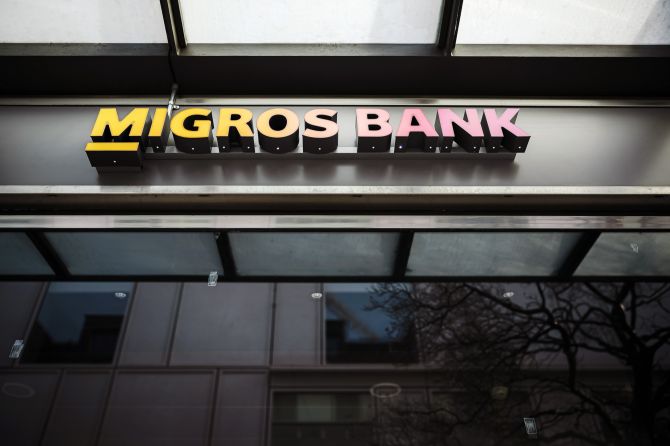 Das Logo der Migros Bank