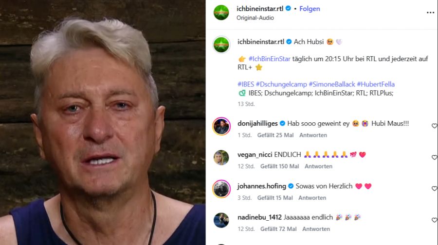 Die Situation hat Hubert ganz schön zugesetzt, wie er unter Tränen zugibt.