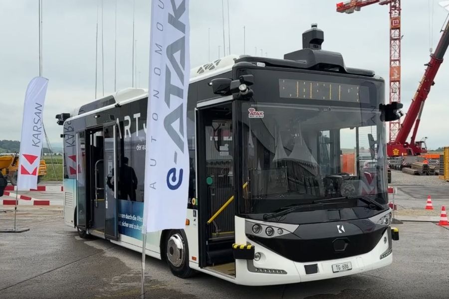 In Arbon TG ist dieser autonome Bus unterwegs.