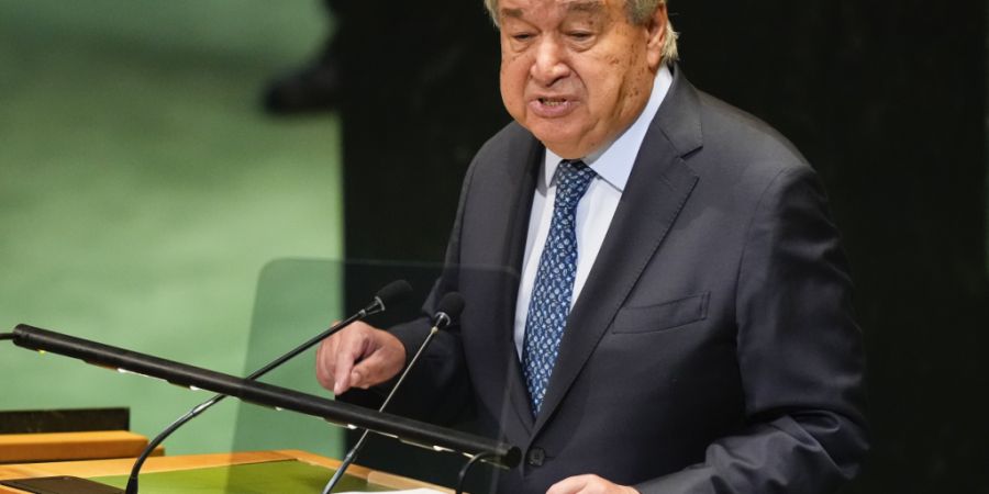 ARCHIV - António Guterres, Generalsekretär der Vereinten Nationen, nimmt an der Generaldebatte der UN-Vollversammlung teil. Foto: Yuki Iwamura/AP/dpa