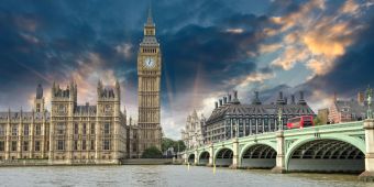 Big Ben und House of Parliament und Themse