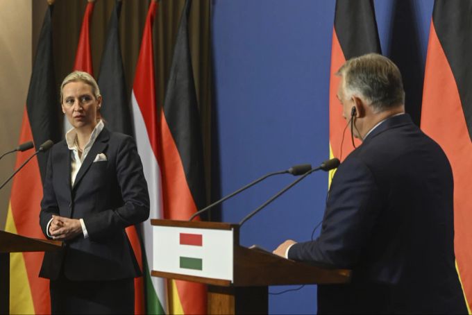 Alice Weidel von der AfD und der ungarische Ministerpräsidenten Viktor Orbán waren sich in vielen Bereichen einig. weidel