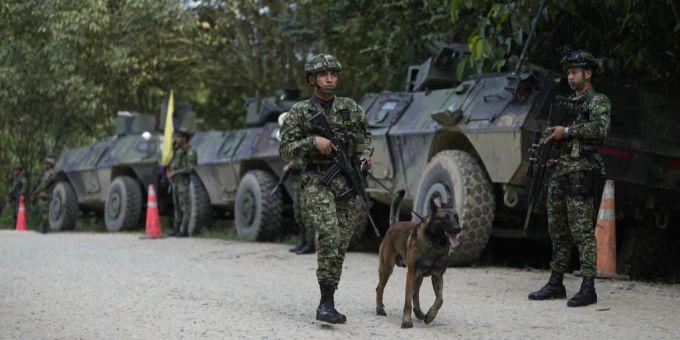 Soldaten in der von ELN-Angriffen getroffenen Region Catatumbo in Kolumbien. kolumbien