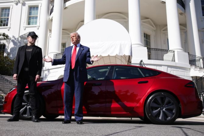 Trump Musk Grok Tesla