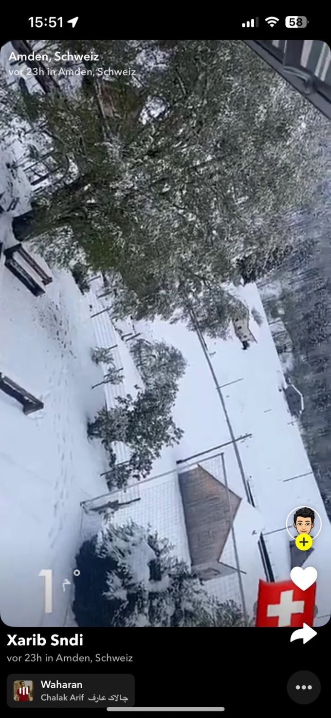 Schnee in Amden (SG)