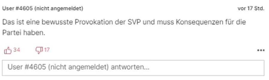 Es werden Konsequenzen für die SVP gefordert.