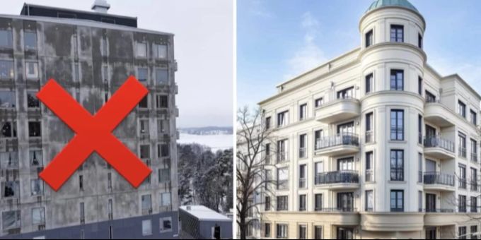 Mit solchen Bildern will Architektur Rebellion zeigen, dass Häuser früher schöner waren. Architektur