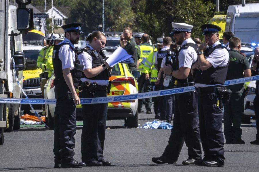 Der Messerangriff in der englischen Stadt Southport löste einen grossen Polizeieinsatz aus.