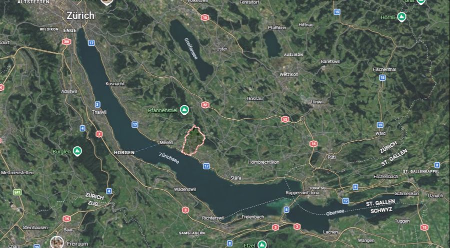 Uetikon liegt an der Goldküste am Zürichsee.