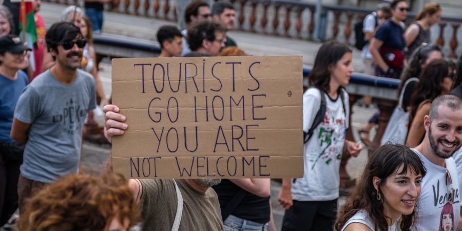 Demonstration gegen Massentourismus in Barcelona