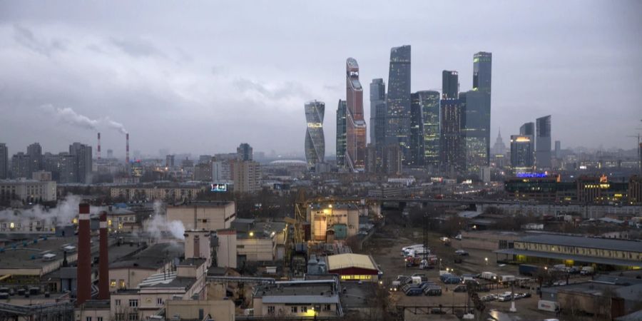 Moskau Russland bewölkter Himmel