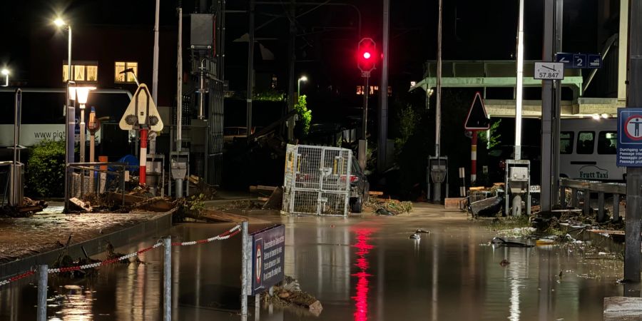 Die Zerstörung am Bahnhof Brienz ist massiv.